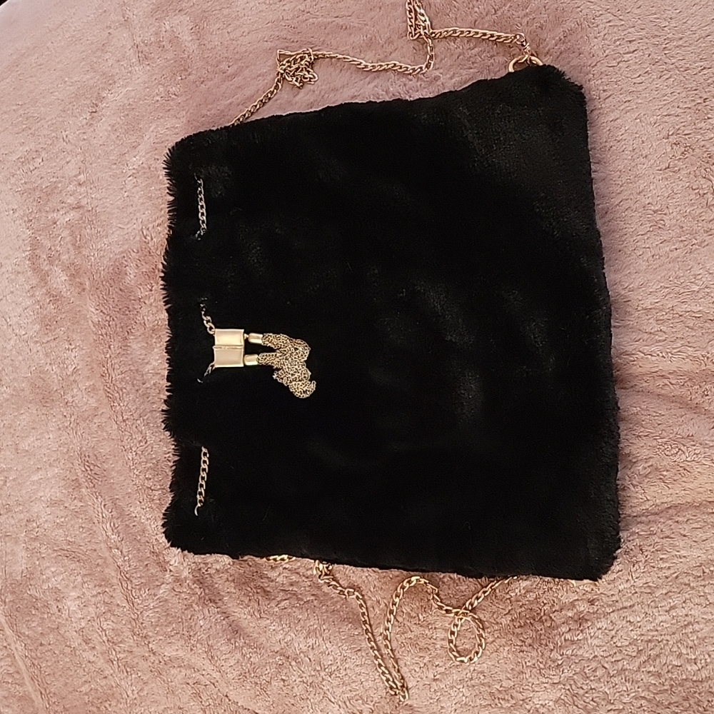 onespo Fuzzy Draw String Chain Backpack